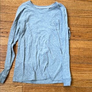 Vineyard Vines Gray Long Sleeve Shirt with Pocket Logo, Size XS‎